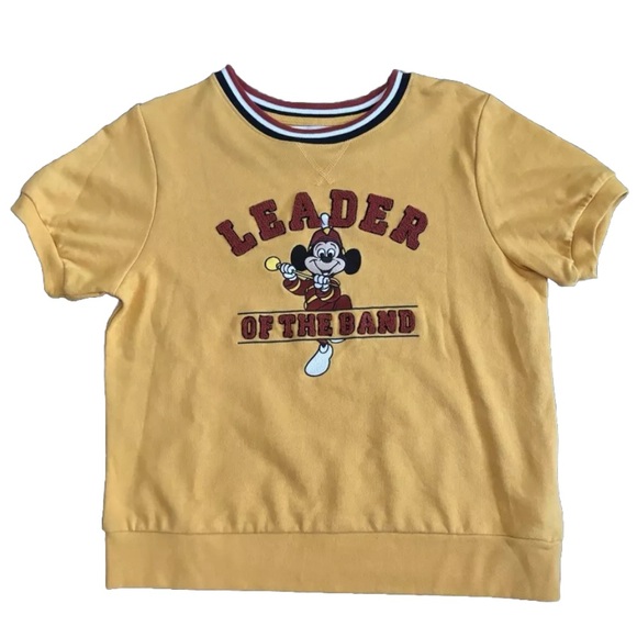 Disney’s Mickey Mouse Leader of the band Short Sleeve Sweatshirt Women’s Size M - Picture 1 of 6